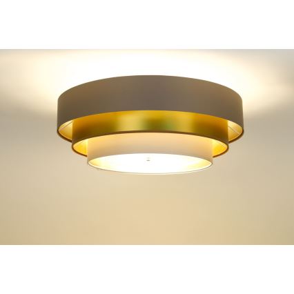 Plafón TRINITI 2xE27/60W/230V marrón/dorado/beige