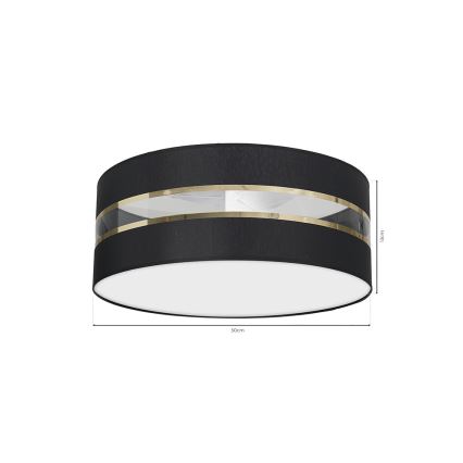Plafón ULTIMO 3xE27/60W/230V negro