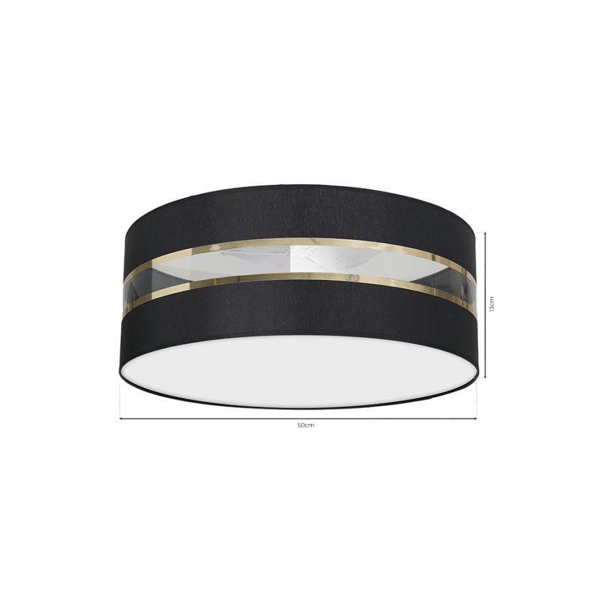 Plafón ULTIMO 3xE27/60W/230V negro