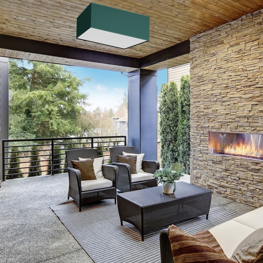 Plafón VERDE 3xE27/60W/230V 50x50 cm verde