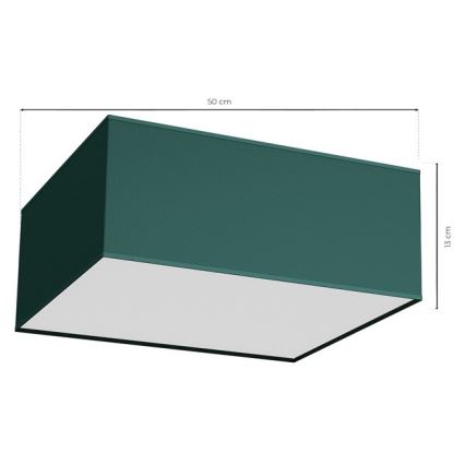 Plafón VERDE 3xE27/60W/230V 50x50 cm verde