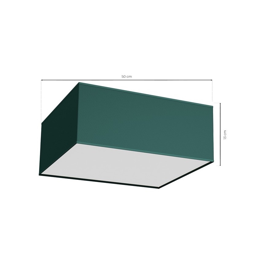 Plafón VERDE 3xE27/60W/230V 50x50 cm verde