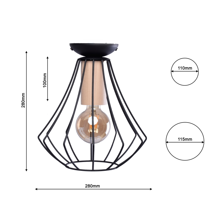 Plafón WILL 1xE27/60W/230V