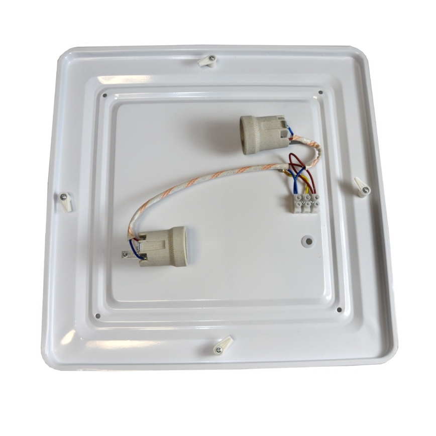 Plafón WILTON 2xE27/60W/230V 37,5x37,5 cm negro