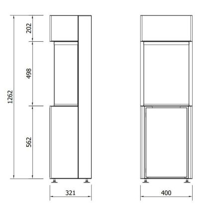 Planika - Chimenea BIO con control remoto 126,2x40 cm 3,5kW/230V