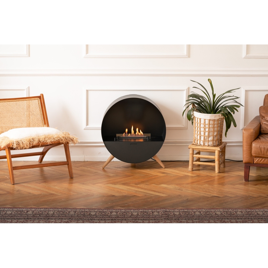 Planika - Chimenea BIO con control remoto 72,6x65 cm 2,5kW/230V negro