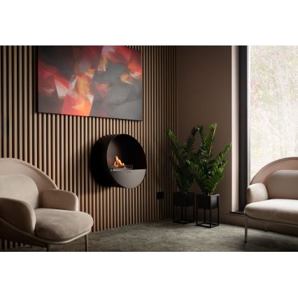 Planika - Chimenea BIO con control remoto 72,6x65 cm 2,5kW/230V negro