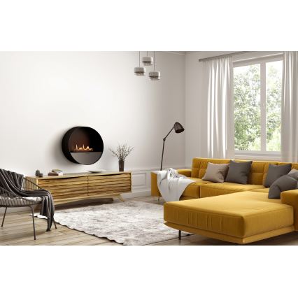 Planika - Chimenea BIO con control remoto 72,6x65 cm 2,5kW/230V negro