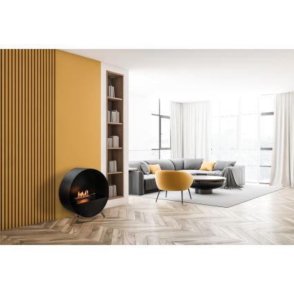 Planika - Chimenea BIO con control remoto 72,6x65 cm 2,5kW/230V negro