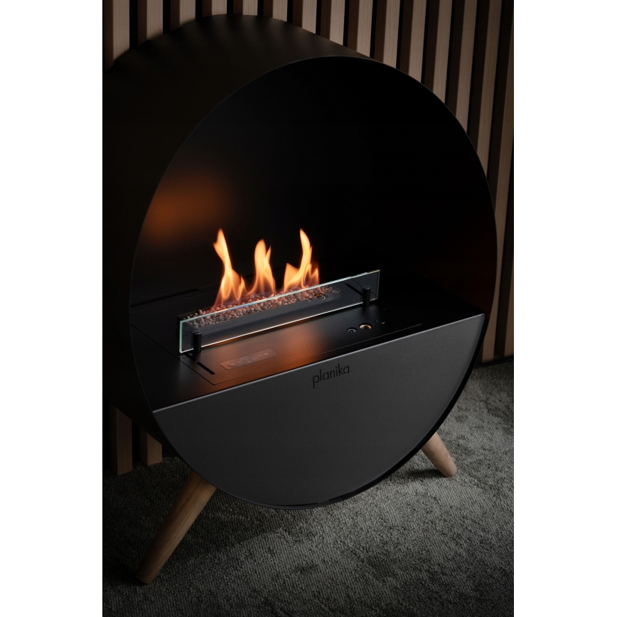 Planika - Chimenea BIO con control remoto 72,6x65 cm 2,5kW/230V negro