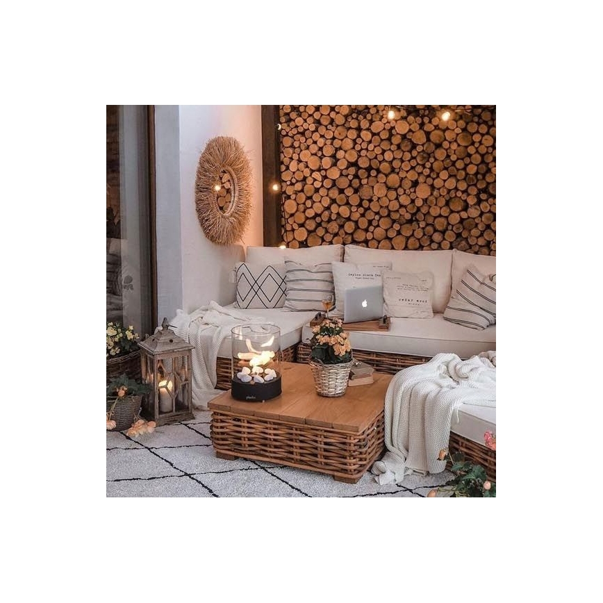 Planika - Chimenea BIO 36,3x25,1 cm 2,5kW negro