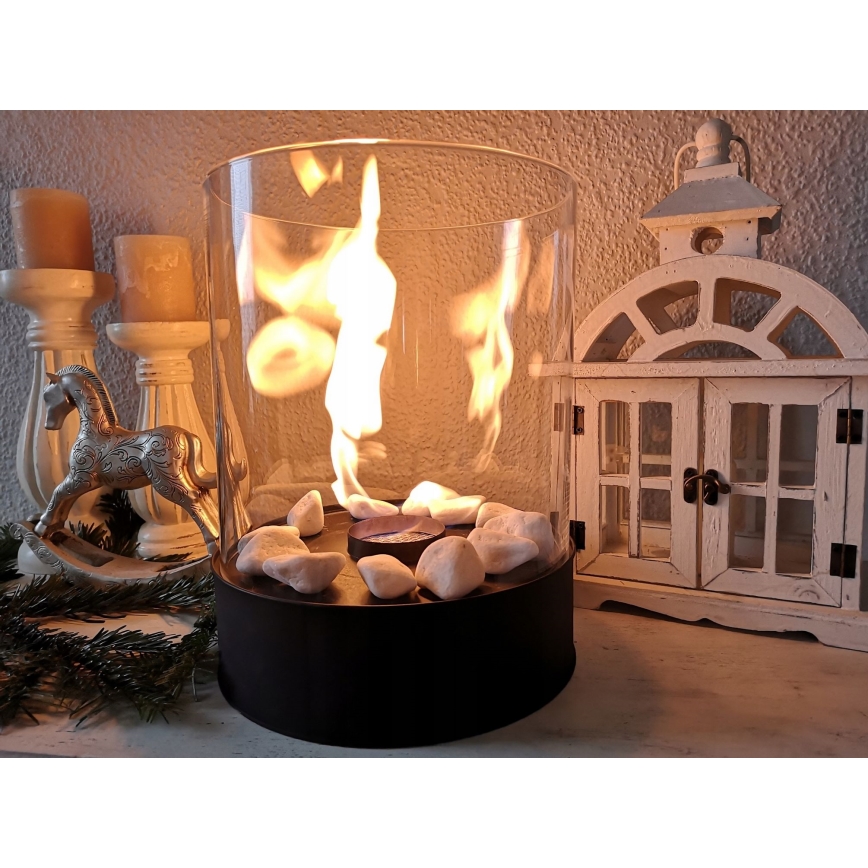 Planika - Chimenea BIO 36,3x25,1 cm 2,5kW negro