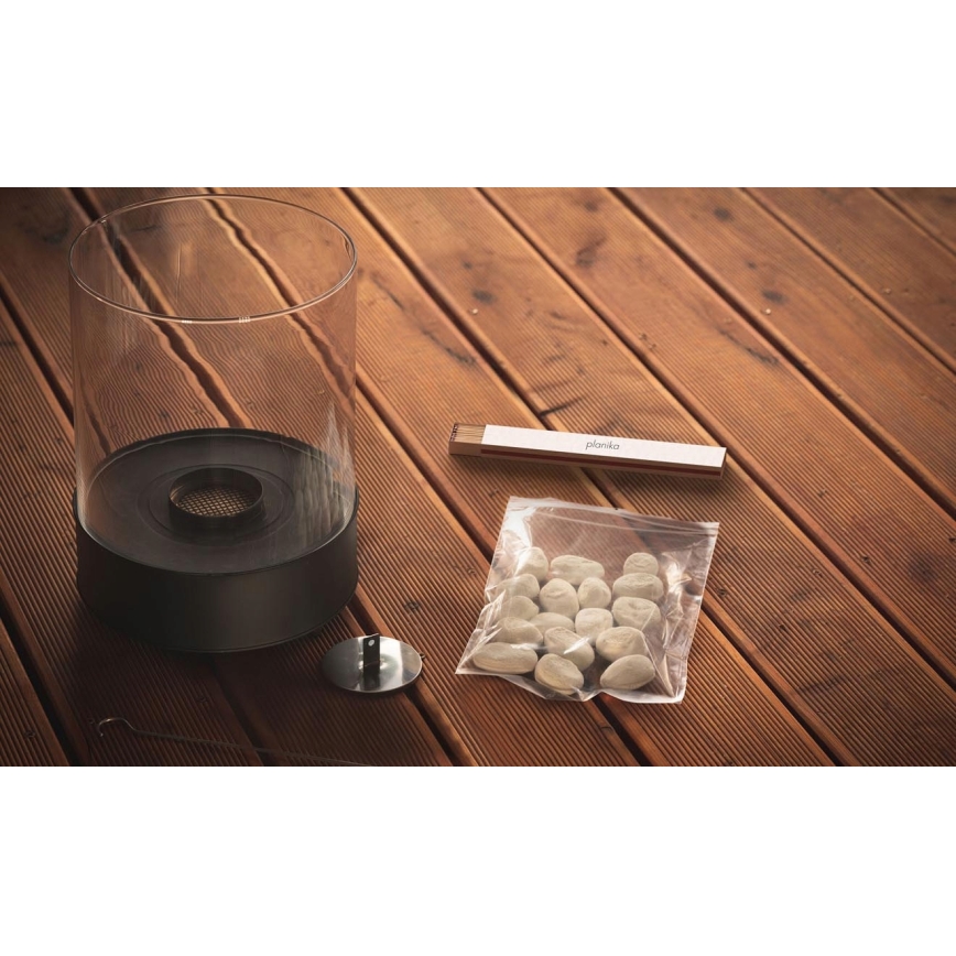 Planika - Chimenea BIO 36,3x25,1 cm 2,5kW negro