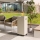 Planika - Chimenea de gas exterior 142x36 cm 8kW blanco + funda protectora
