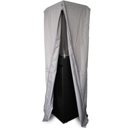 Planika Faro GAS - Chimenea de gas exterior 142x36 cm 8kW negro + funda protectora