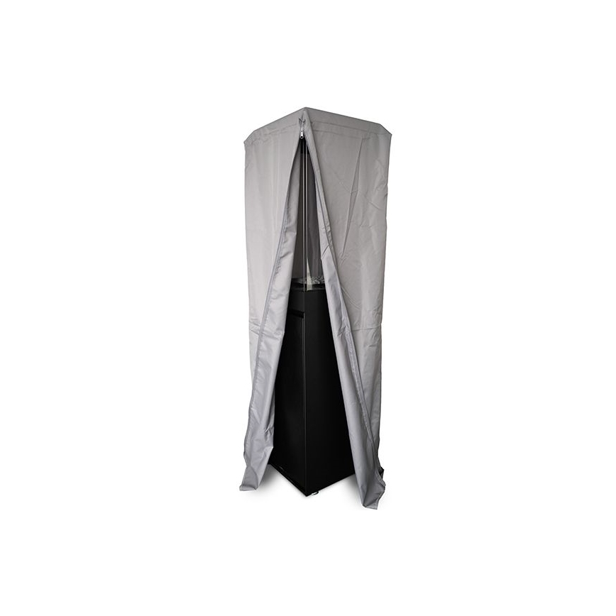 Planika Faro GAS - Chimenea de gas exterior 142x36 cm 8kW negro + funda protectora