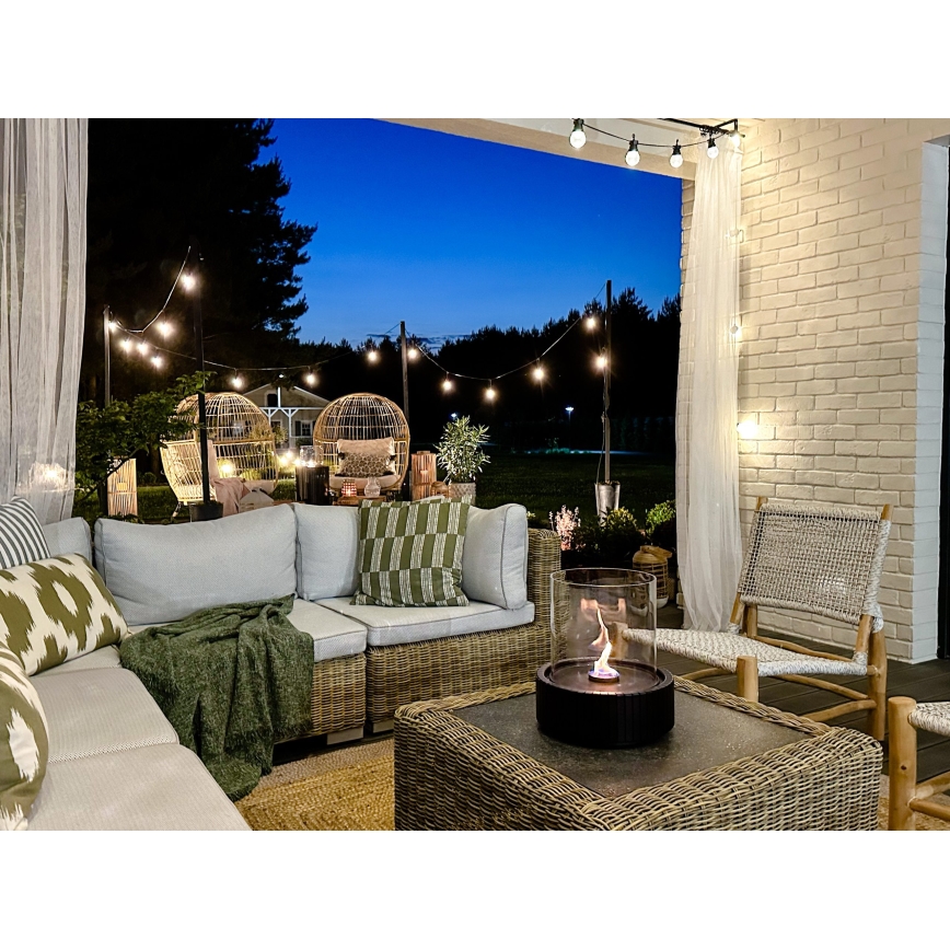 Planika - Chimenea BIO 35,3x25,1 cm 2,5kW negro