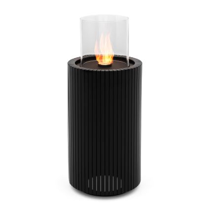 Planika - Chimenea BIO 87x37,6 cm 2,5kW negro + tapa protectora