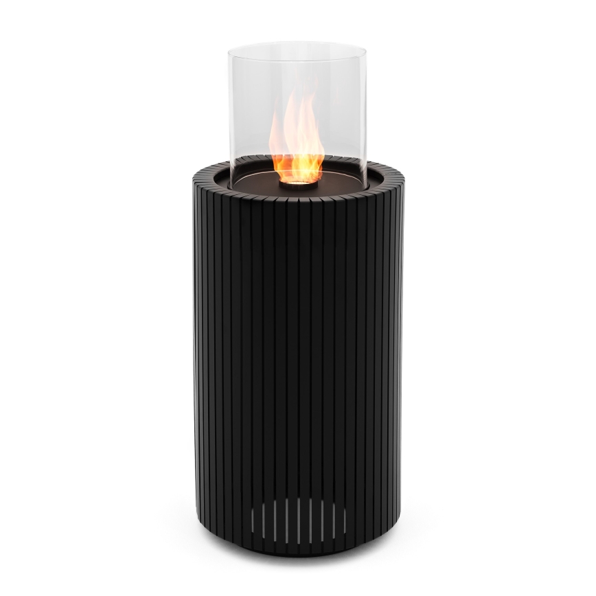 Planika - Chimenea BIO 87x37,6 cm 2,5kW negro + tapa protectora