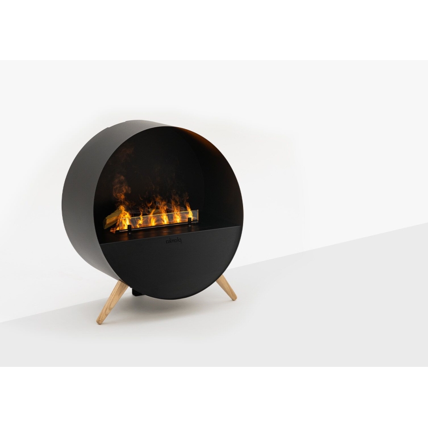 Planika - Chimenea a vapor de agua con control remoto 72,9x65,3 cm 125W/230V negro
