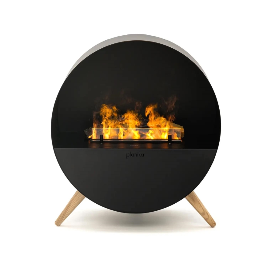Planika - Chimenea a vapor de agua con control remoto 72,9x65,3 cm 125W/230V negro