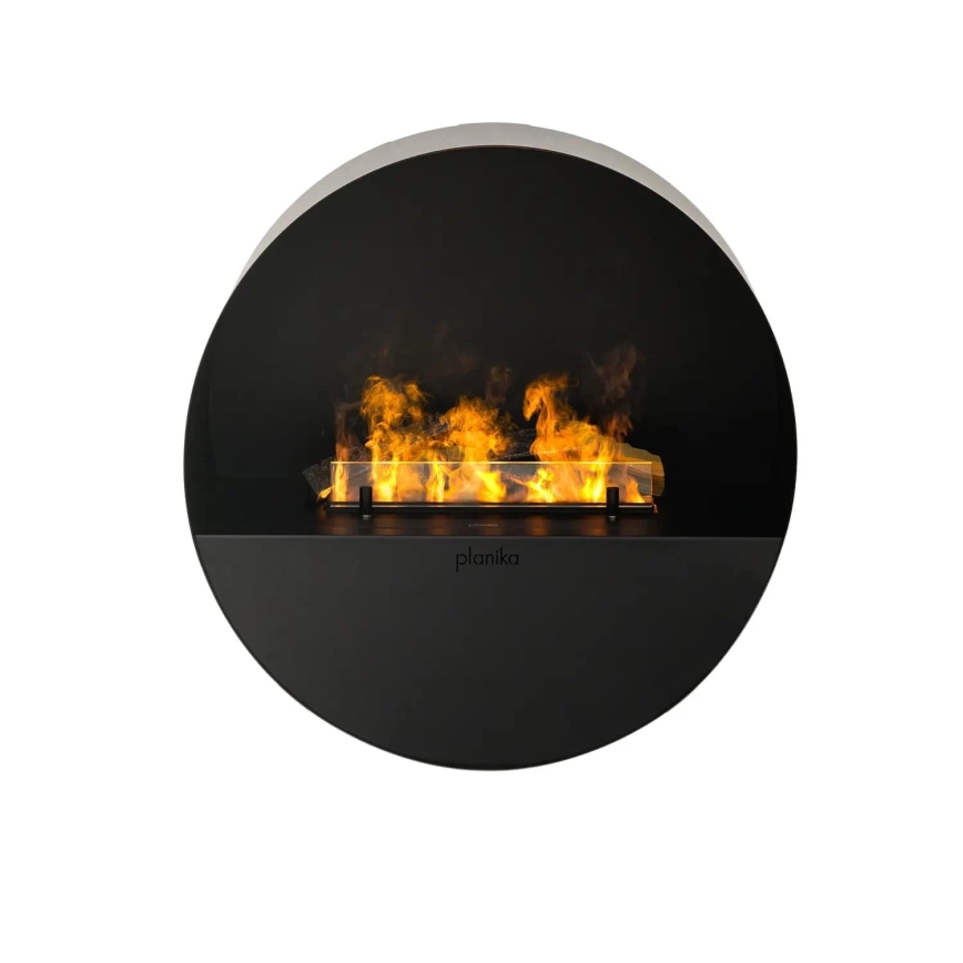 Planika - Chimenea a vapor de agua con control remoto 72,9x65,3 cm 125W/230V negro