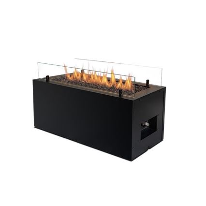 Planika - Chimenea de gas para exterior 41,4x69,8 cm 10kW 1xAAA negro + funda protectora