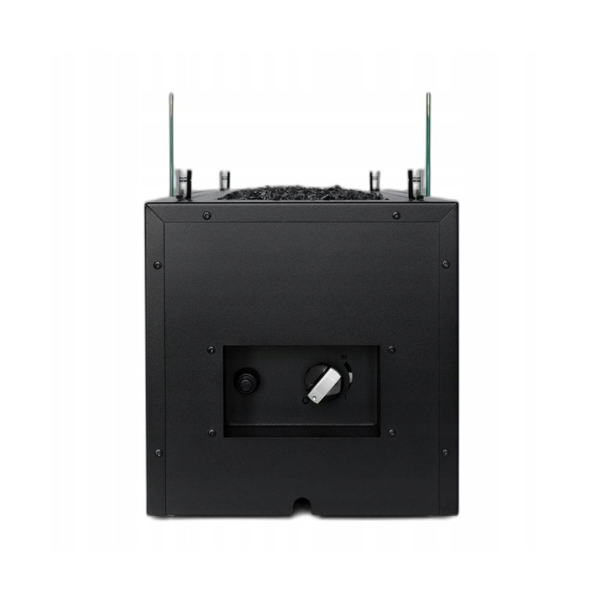 Planika - Chimenea de gas para exterior 41,4x69,8 cm 10kW 1xAAA negro + funda protectora
