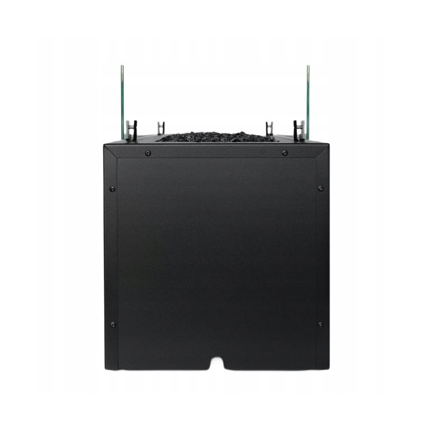 Planika - Chimenea de gas para exterior 41,4x69,8 cm 10kW 1xAAA negro + funda protectora