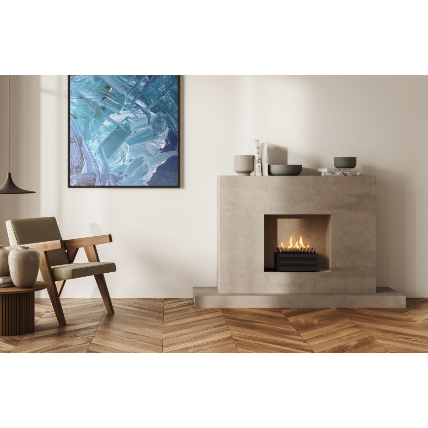 Planika - Chimenea BIO con control remoto 20,8x38,5 cm 2,5kW/230V negro