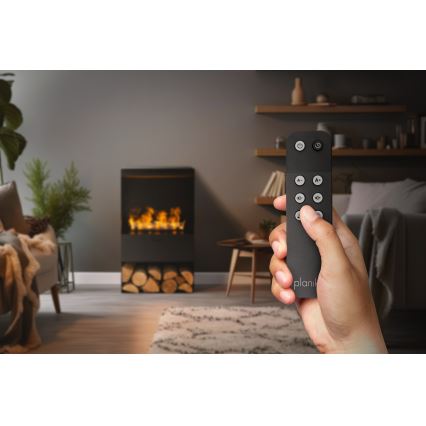 Planika - Chimenea de vapor de agua con mando a distancia 83x48 cm 125W/230V negro