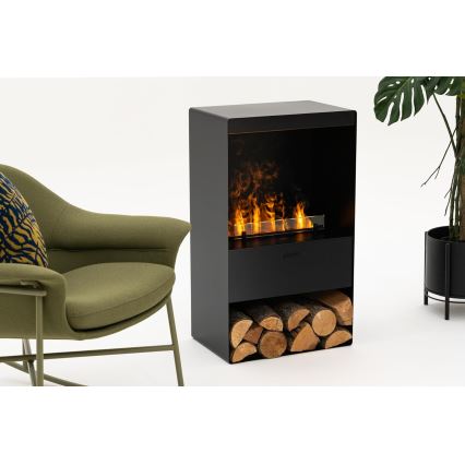 Planika - Chimenea de vapor de agua con mando a distancia 83x48 cm 125W/230V negro