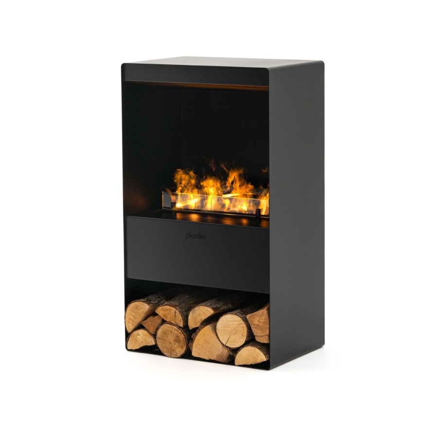Planika - Chimenea de vapor de agua con mando a distancia 83x48 cm 125W/230V negro