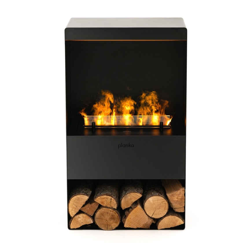 Planika - Chimenea de vapor de agua con mando a distancia 83x48 cm 125W/230V negro