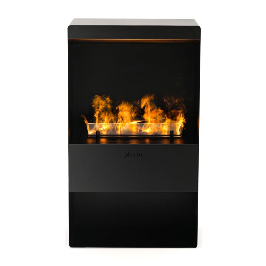 Planika - Chimenea de vapor de agua con mando a distancia 83x48 cm 125W/230V negro