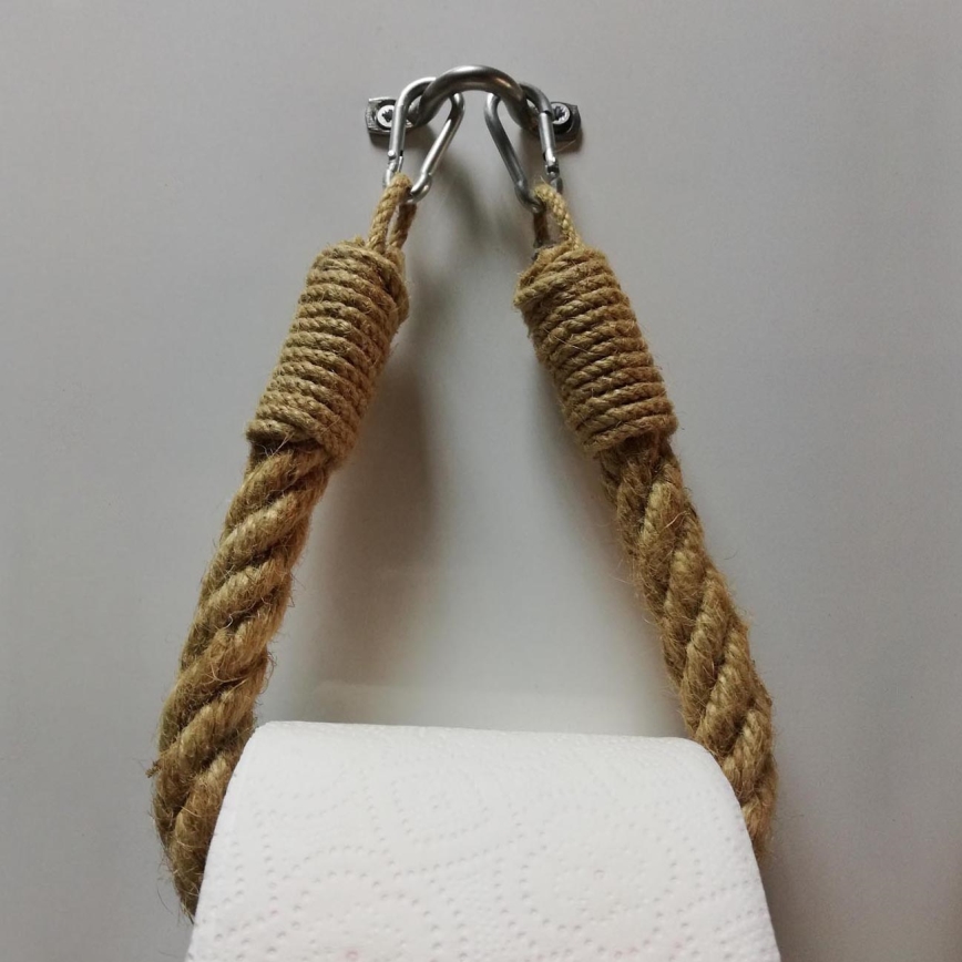 Portarrollos de cuerda BORU 22x14 cm marrón