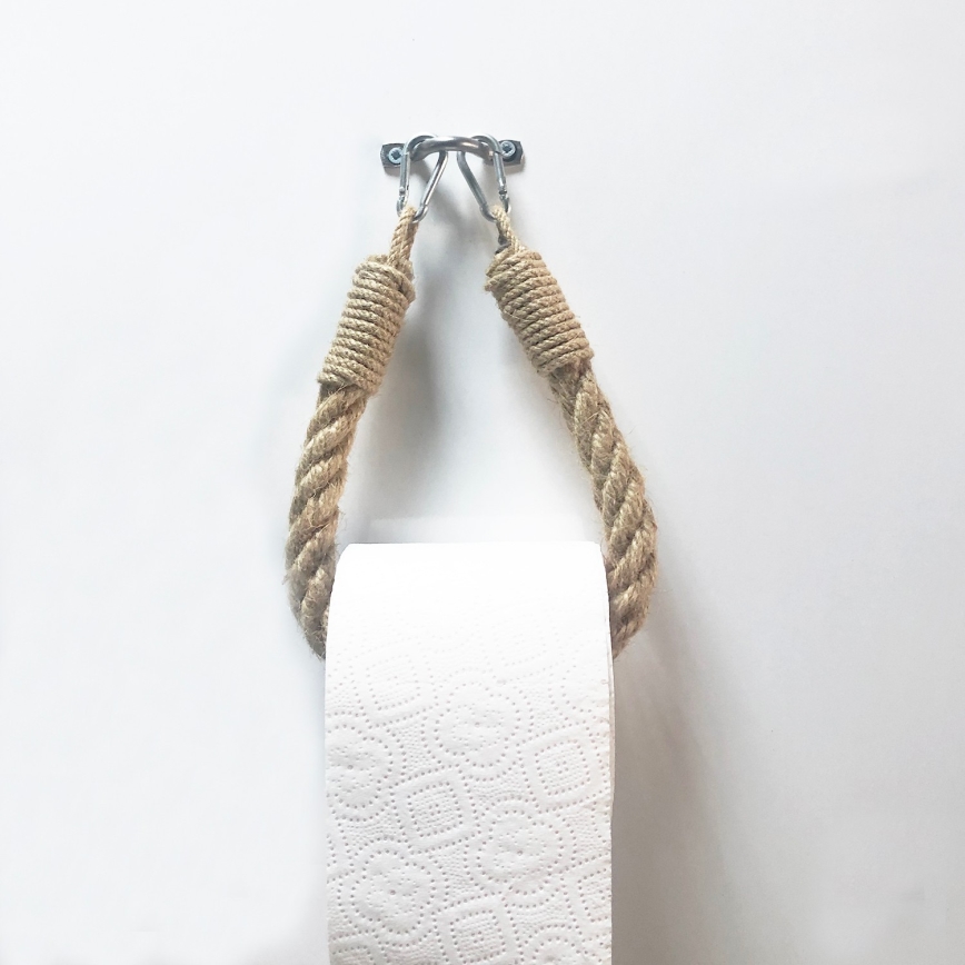 Portarrollos de cuerda BORU 22x14 cm marrón