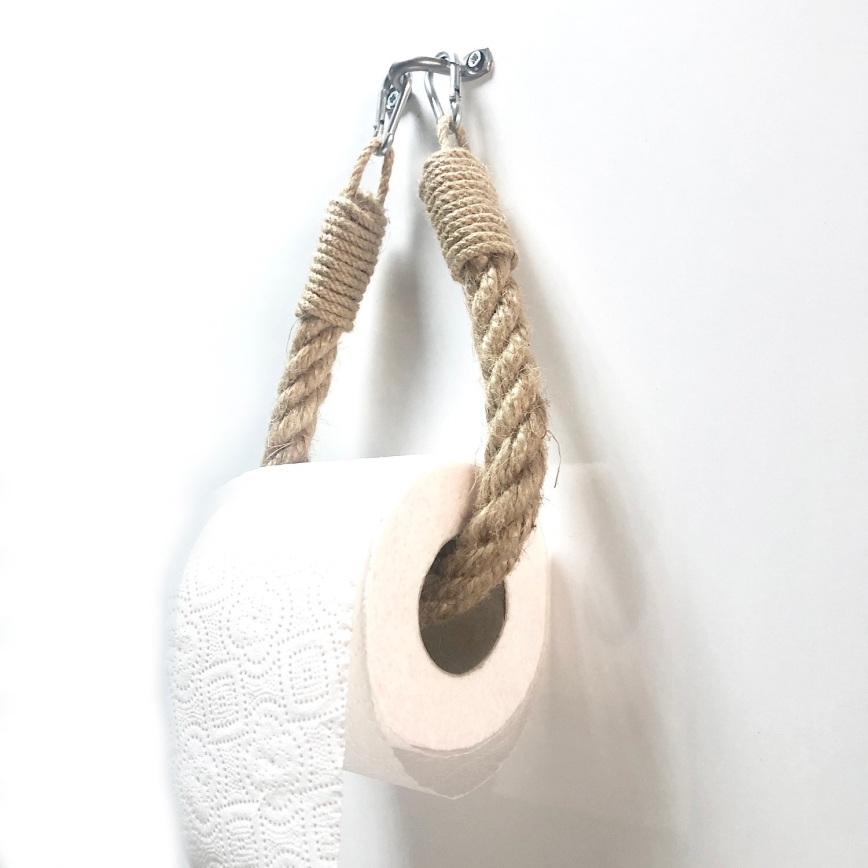 Portarrollos de cuerda BORU 22x14 cm marrón