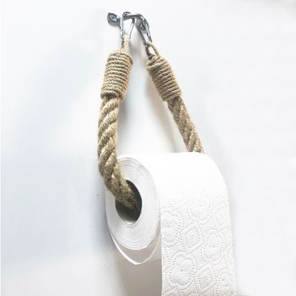 Portarrollos de cuerda BORU 22x14 cm marrón