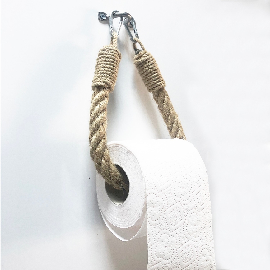 Portarrollos de cuerda BORU 22x14 cm marrón