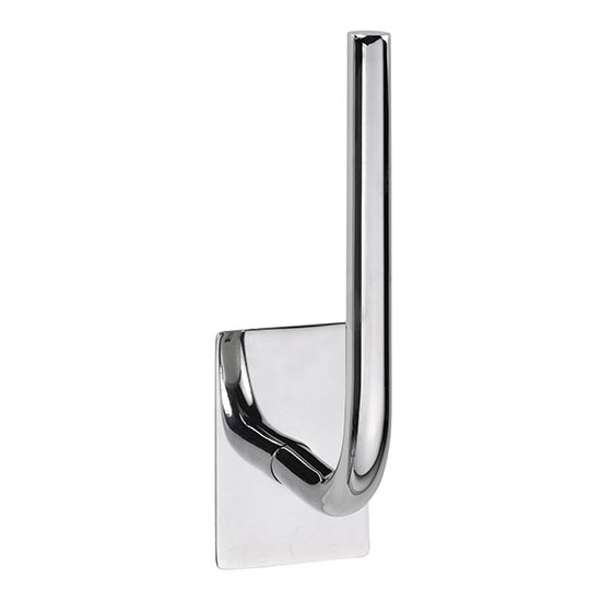 Portarrollos de papel 4,5 x 18 cm, acero inoxidable/plateado