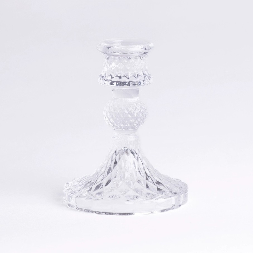 Portavelas 10,5 cm transparente