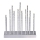 Portavelas de Navidad LED 19xLED/3xAA gris