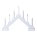 Portavelas de Navidad LED 7xLED/2xAA blanco