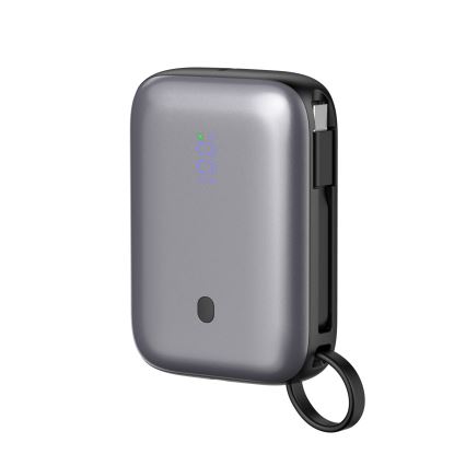 Power Bank 10000 mAh 20W Power Delivery Compact Con cable USB-C retráctil integrado 1m negro