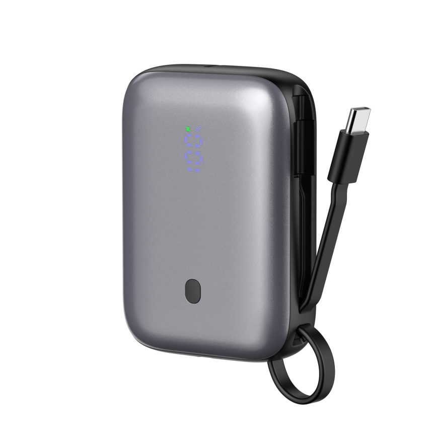 Power Bank 10000 mAh 20W Power Delivery Compact Con cable USB-C retráctil integrado 1m negro
