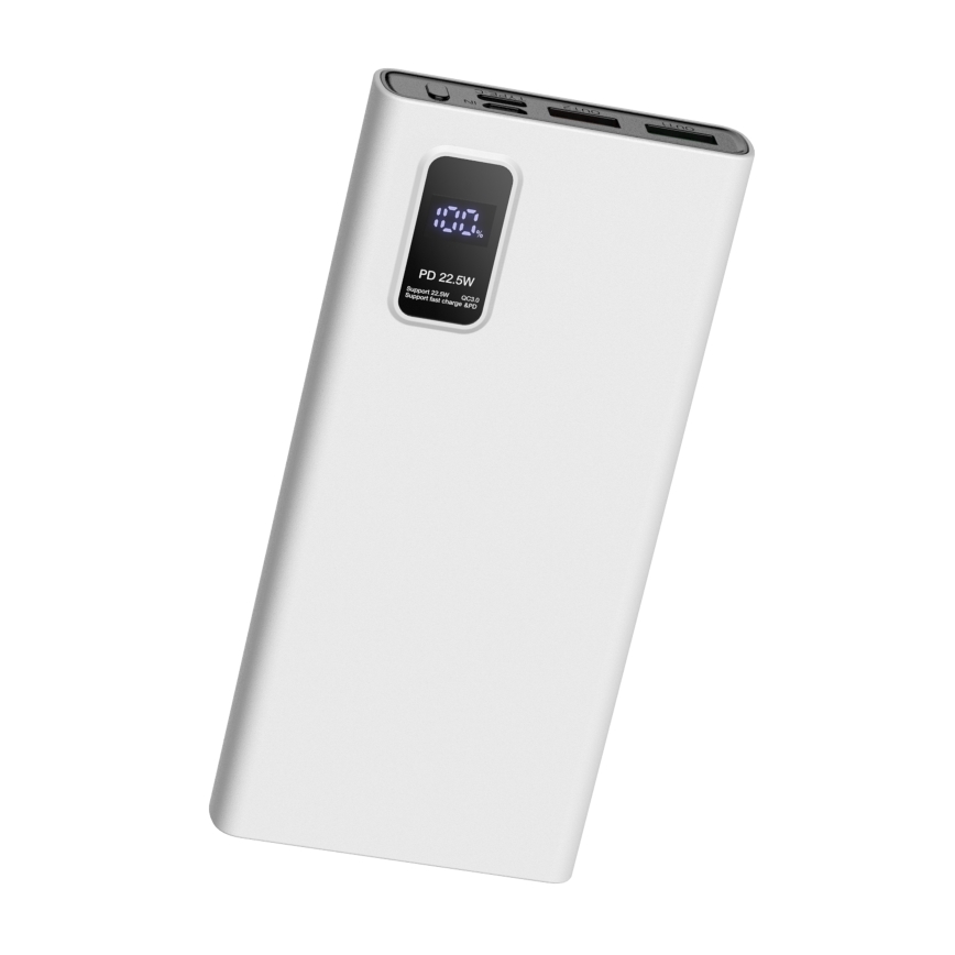 Power Bank con pantalla LED Power Delivery 10000 mAh 3.7V blanco