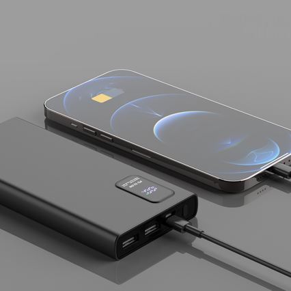 Power Bank con pantalla LED Power Delivery 10000 mAh 3.7V negro