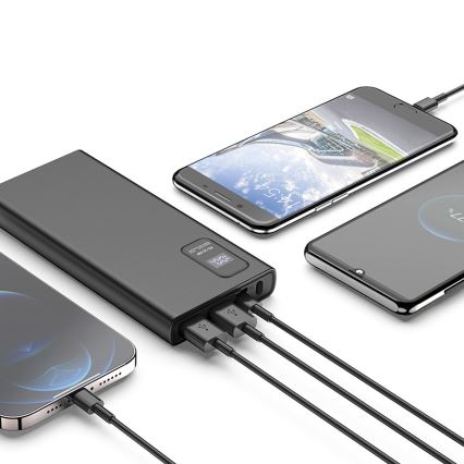Power Bank con pantalla LED Power Delivery 10000 mAh 3.7V negro