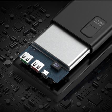 Power Bank con pantalla LED Power Delivery 10000 mAh 3.7V negro